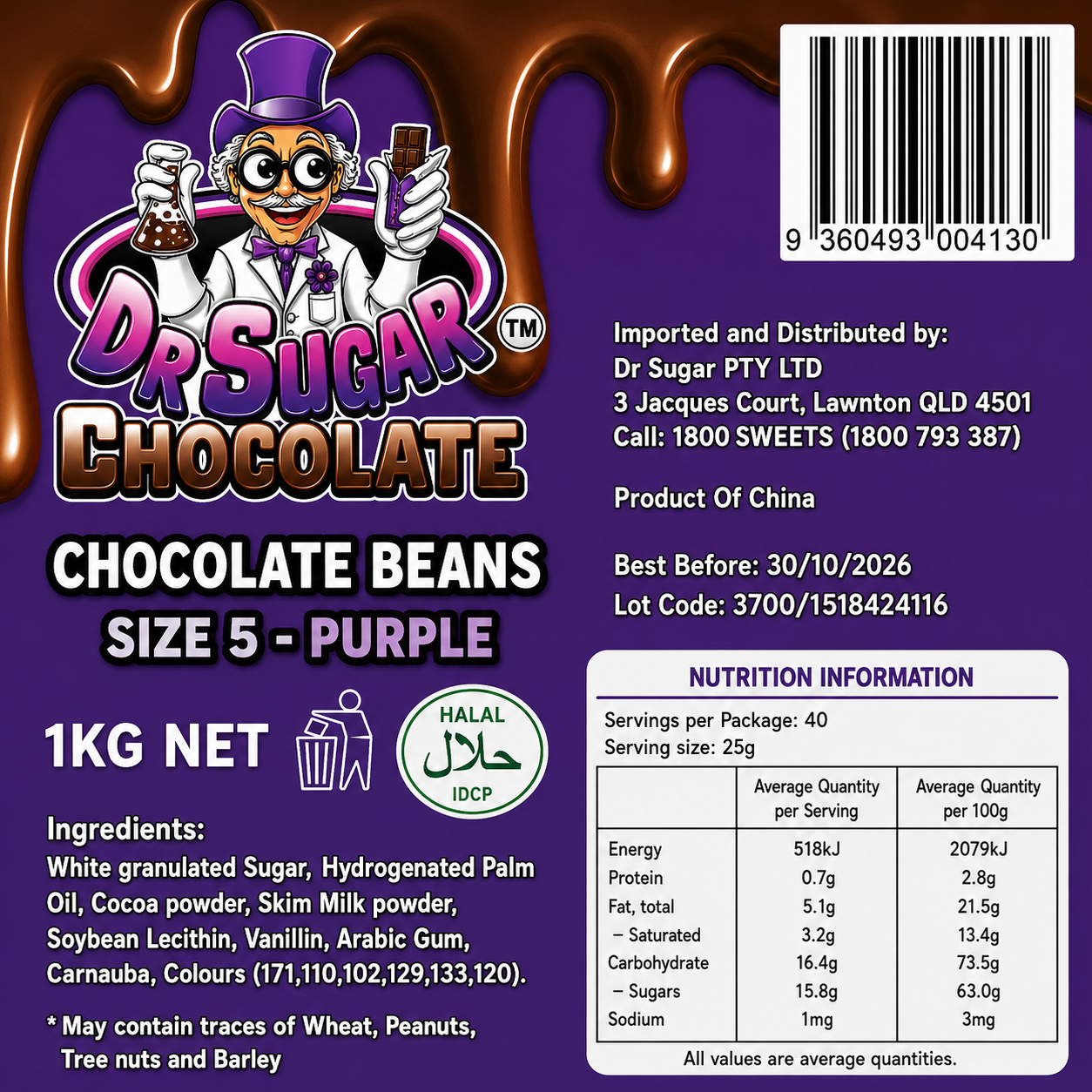Purple Chocolate Hearts