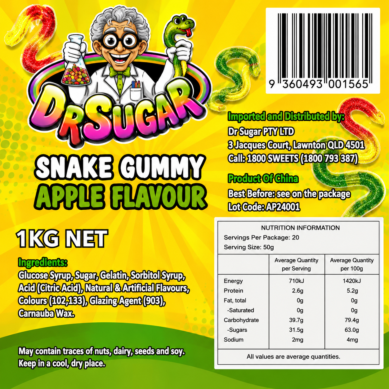 Green Snakes Gummies