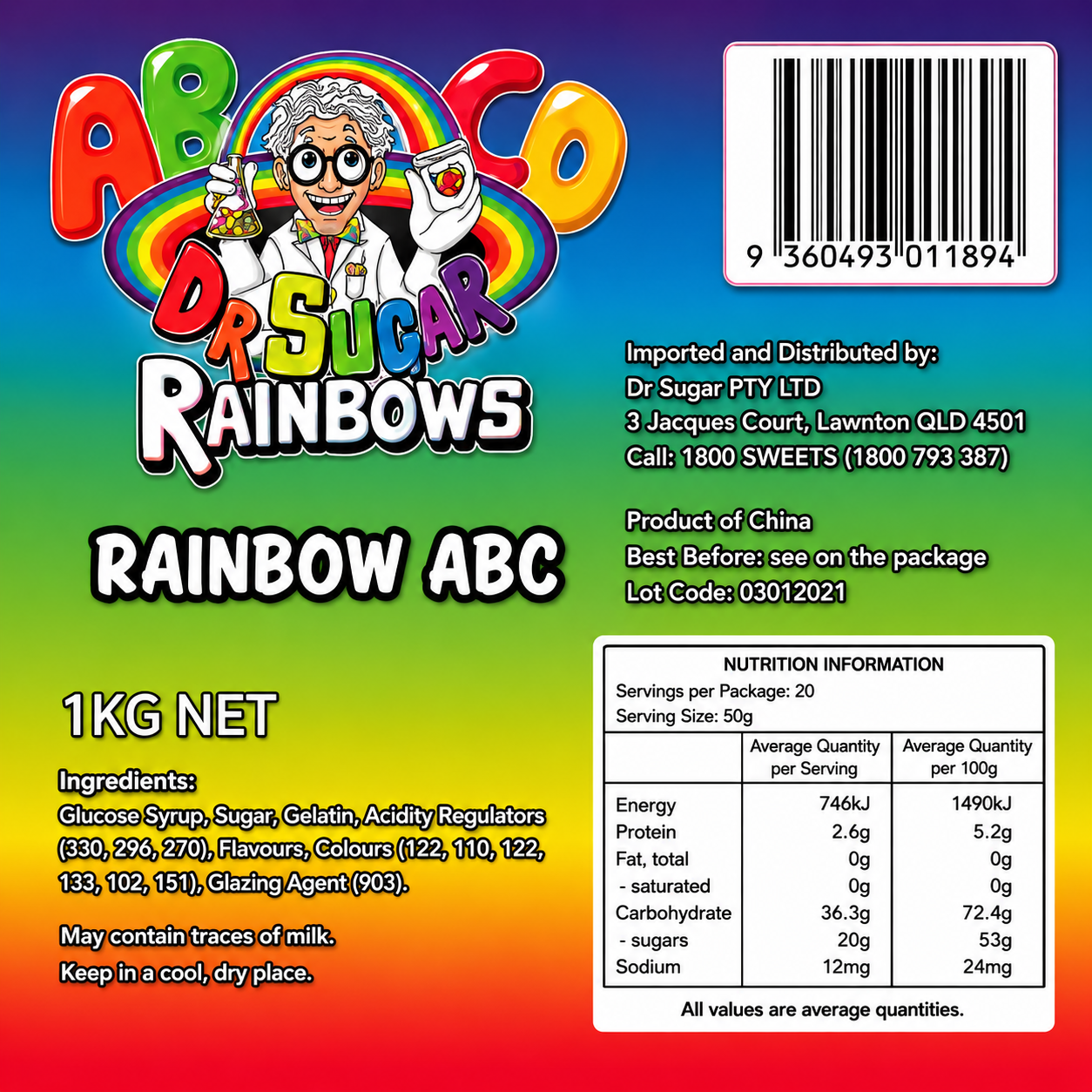 Rainbow ABC Gummies