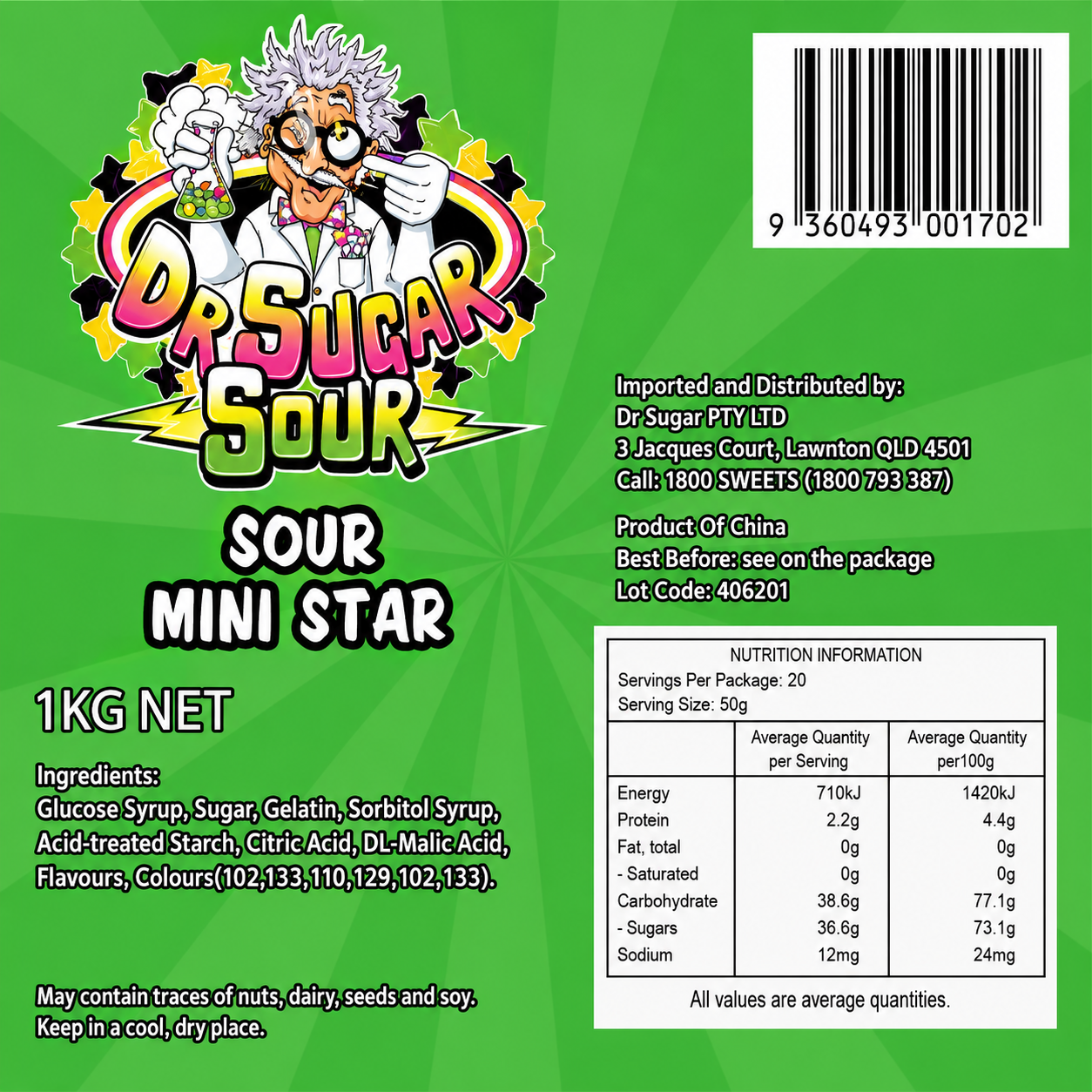 Sour Mini Stars Gummies