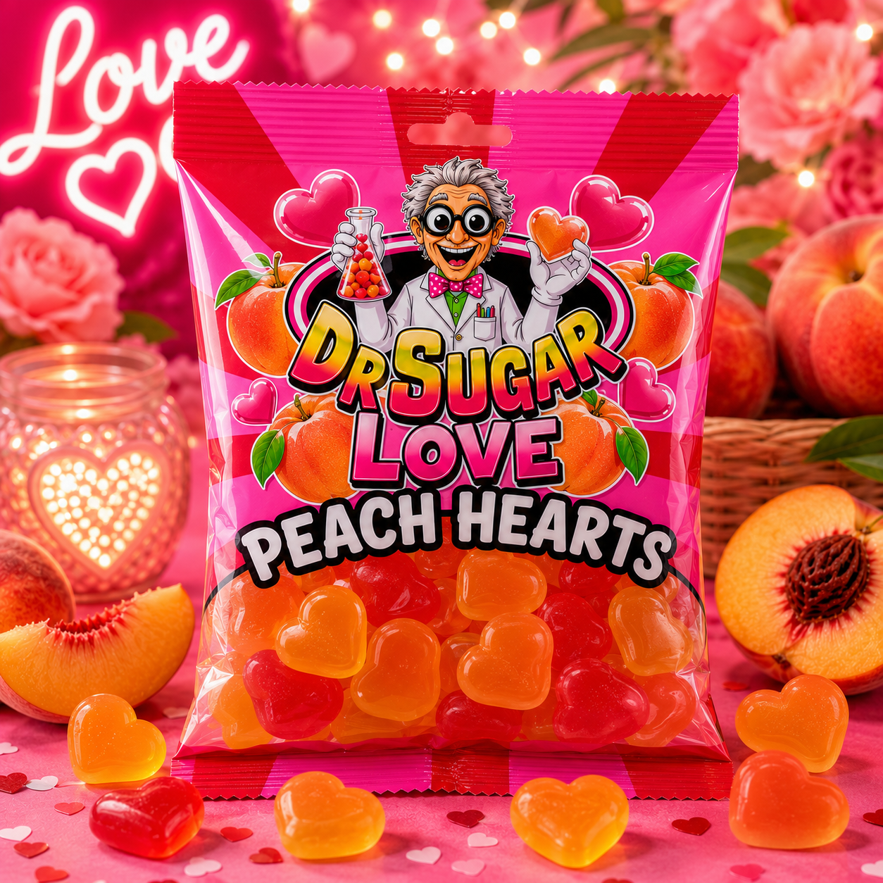 Peach Hearts Gummies