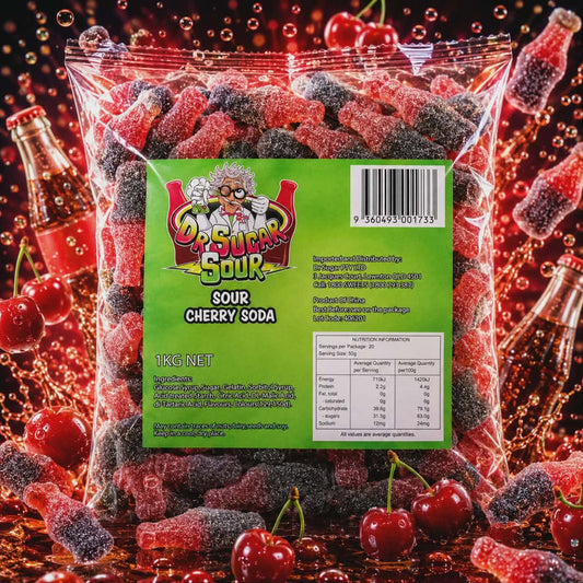 Sour Cherry Soda Gummies