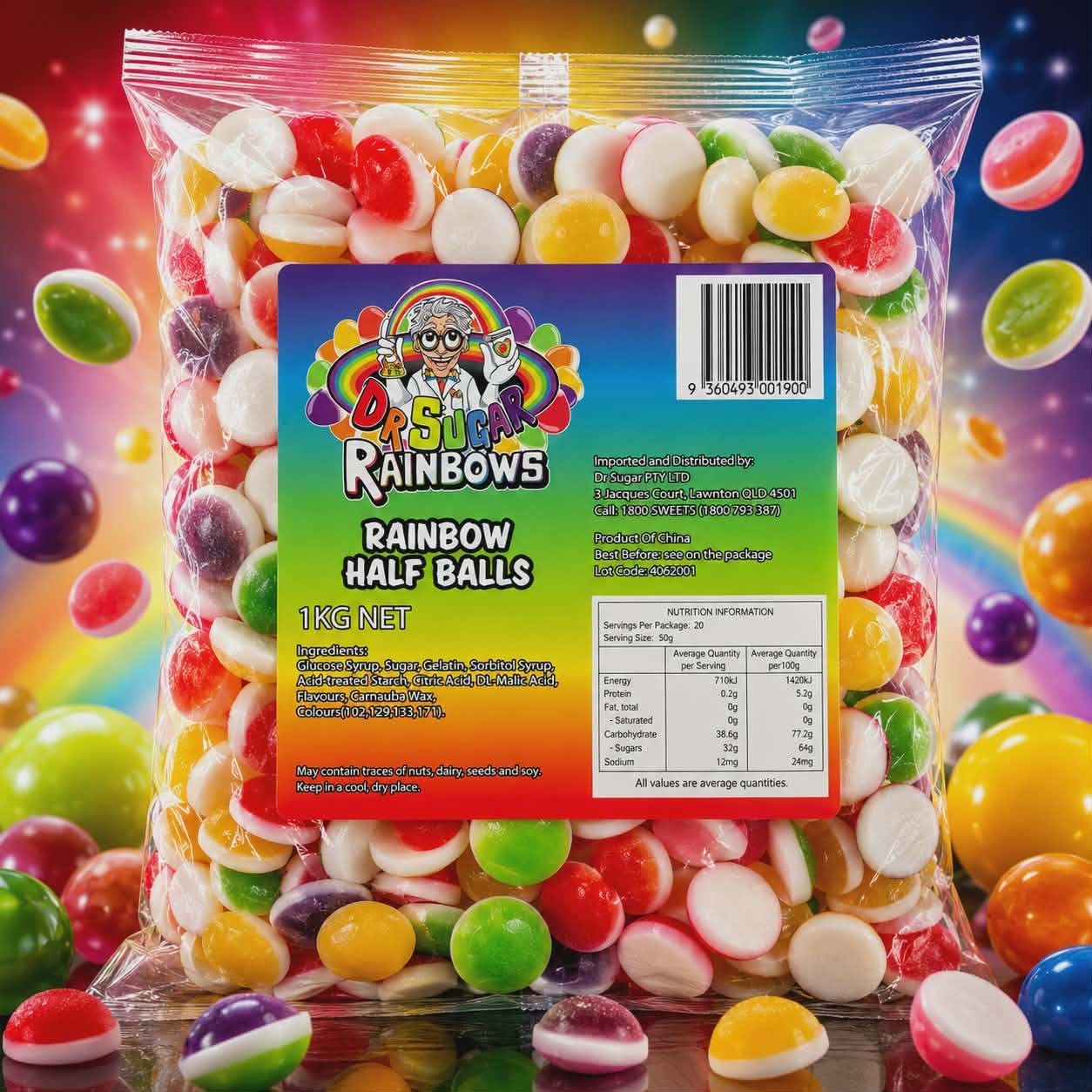 Rainbow Half Balls Gummies