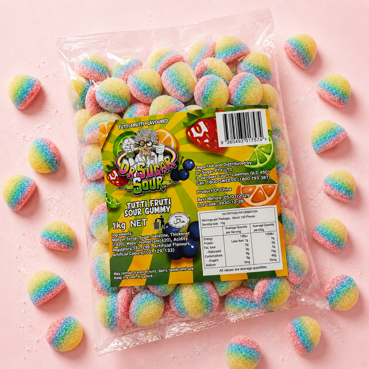 Tutti Frutti Sour Puffs Gummies