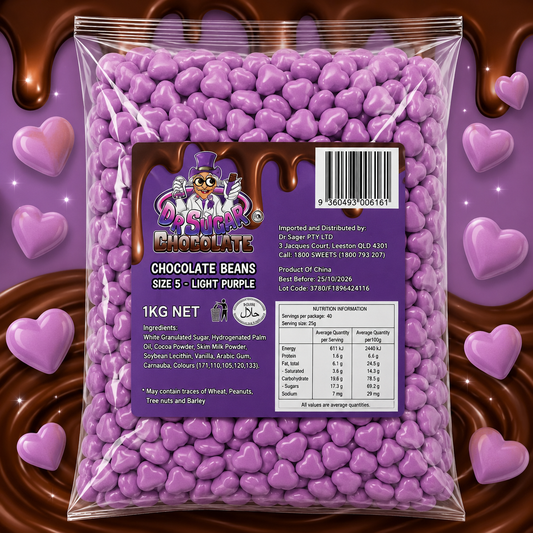 Light Purple Chocolate Hearts