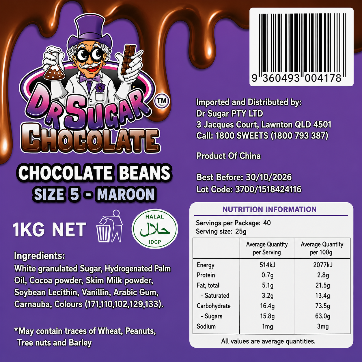 Maroon Chocolate Hearts