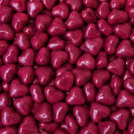 Maroon Chocolate Hearts