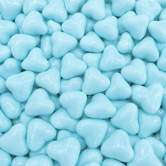 Light Blue Chocolate Hearts