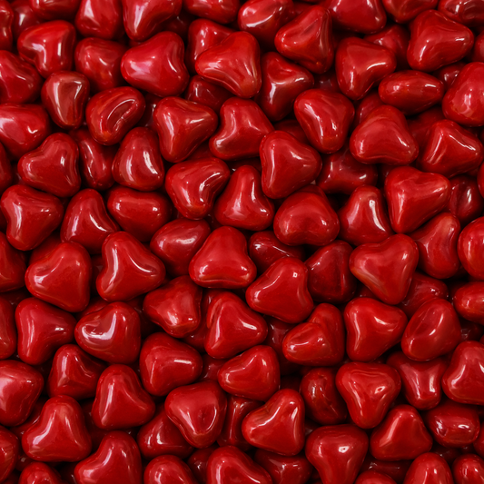 Dark Red Chocolate Hearts
