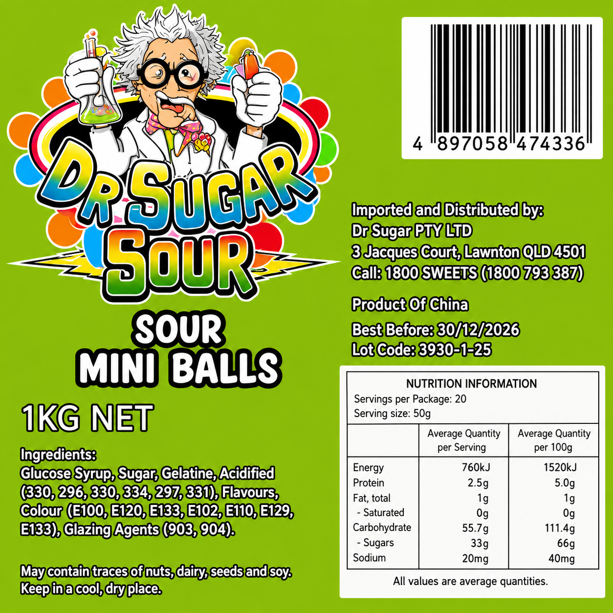 Sour Mini Balls Gummies