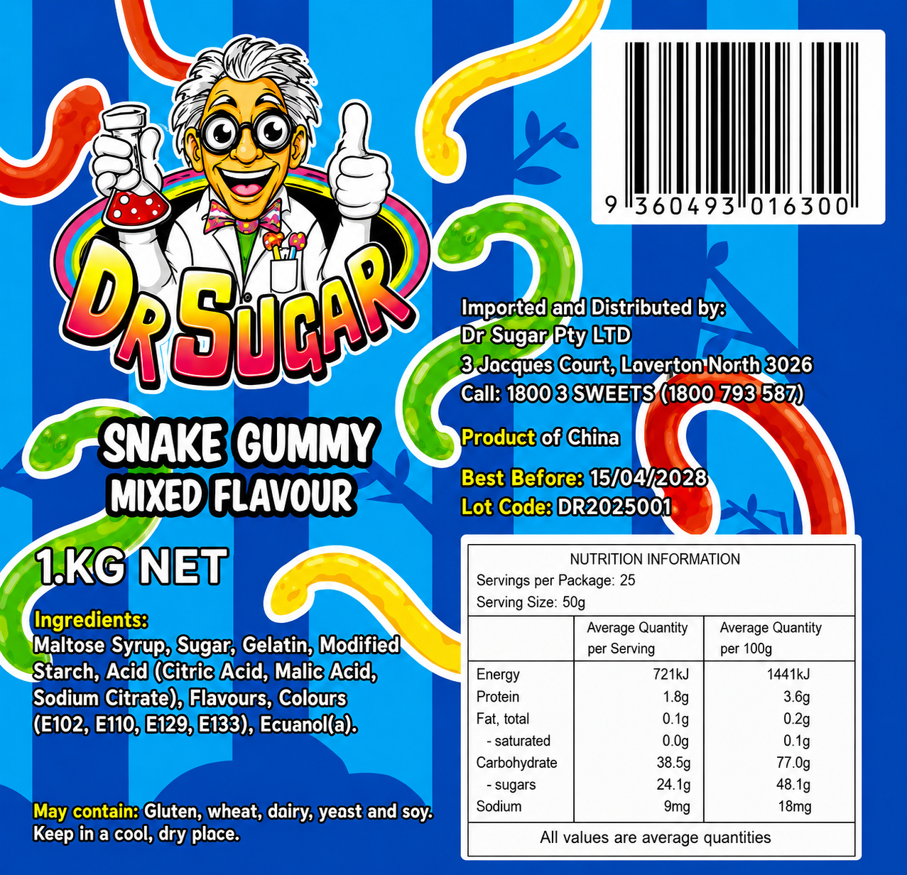 Mixed Snakes Gummies