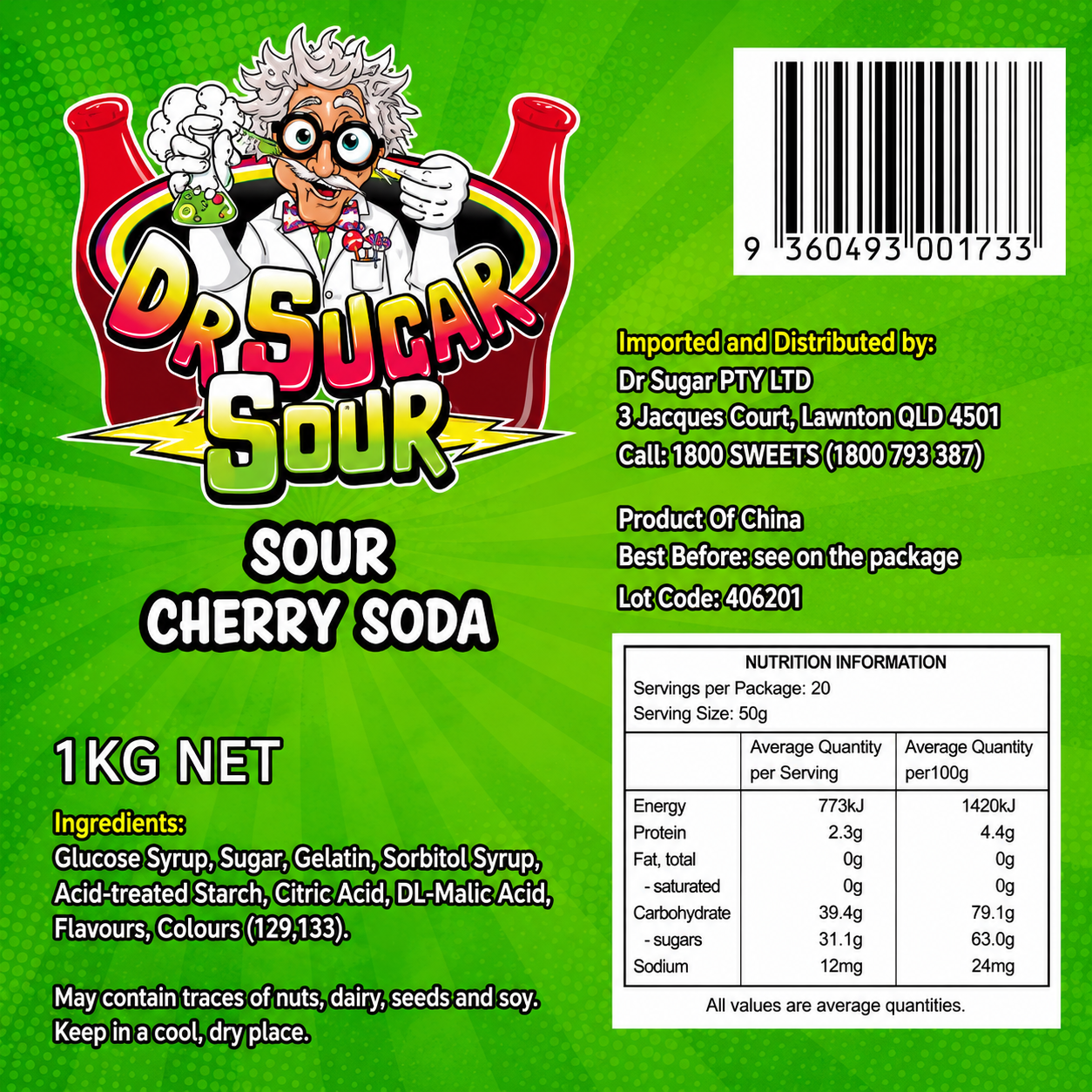 Sour Cherry Soda Gummies