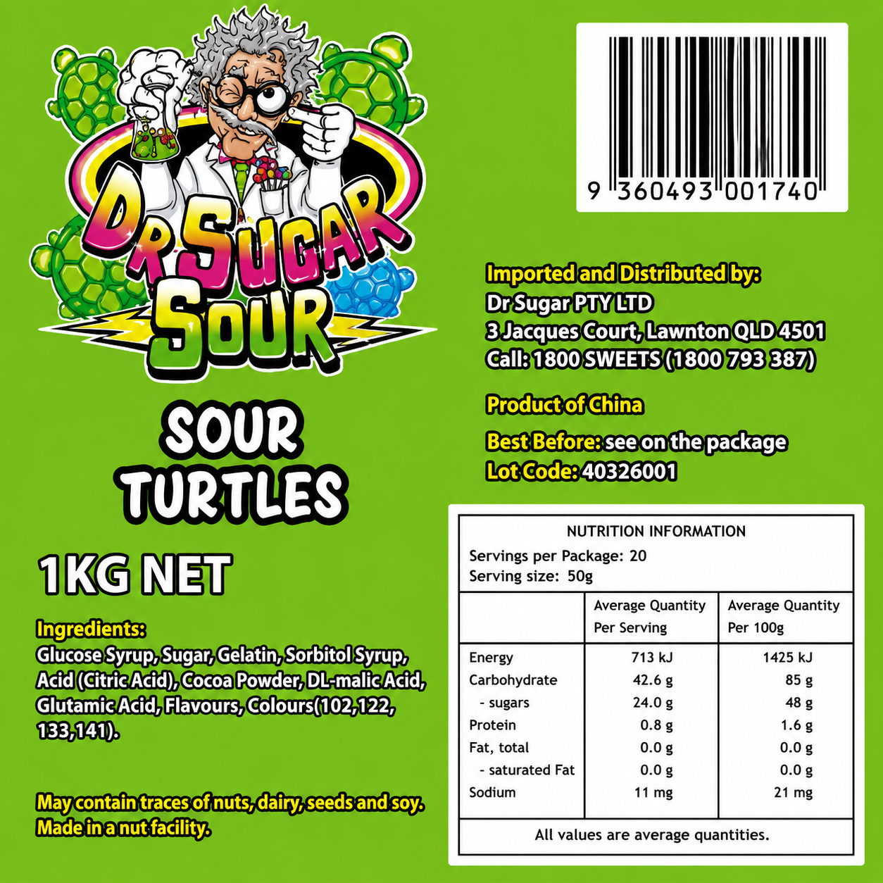 Sour Turtles Gummies