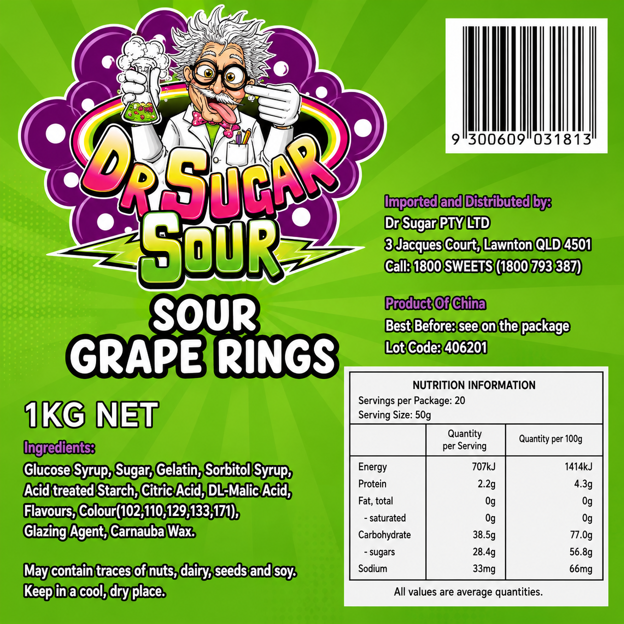 Sour Grape Rings Gummies
