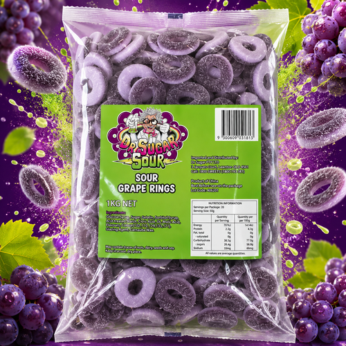 Sour Grape Rings Gummies