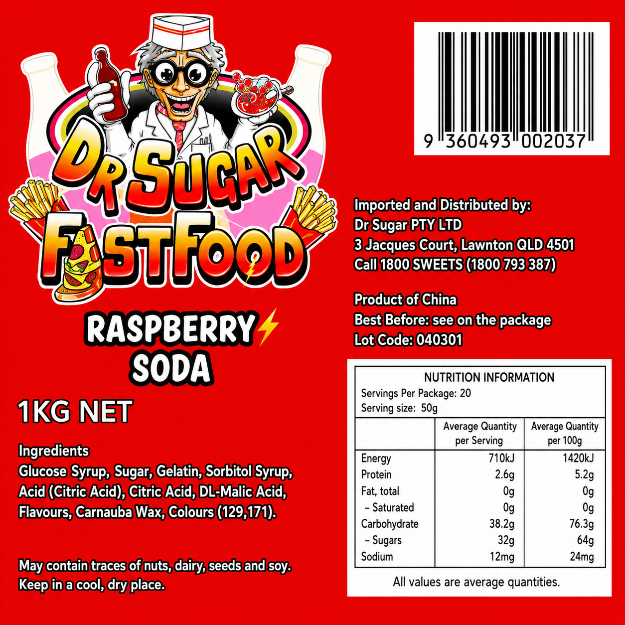 Raspberry Soda Gummies
