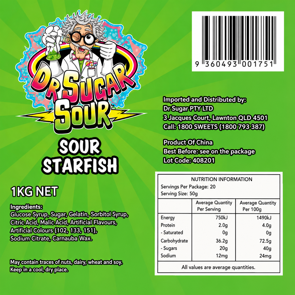 Sour Starfish Gummies