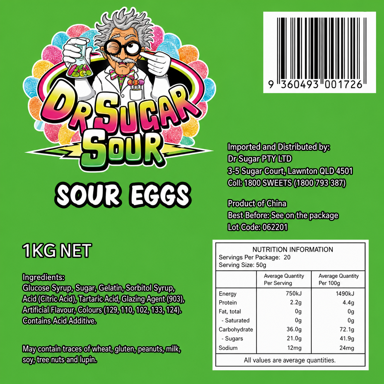 Sour Eggs Gummies