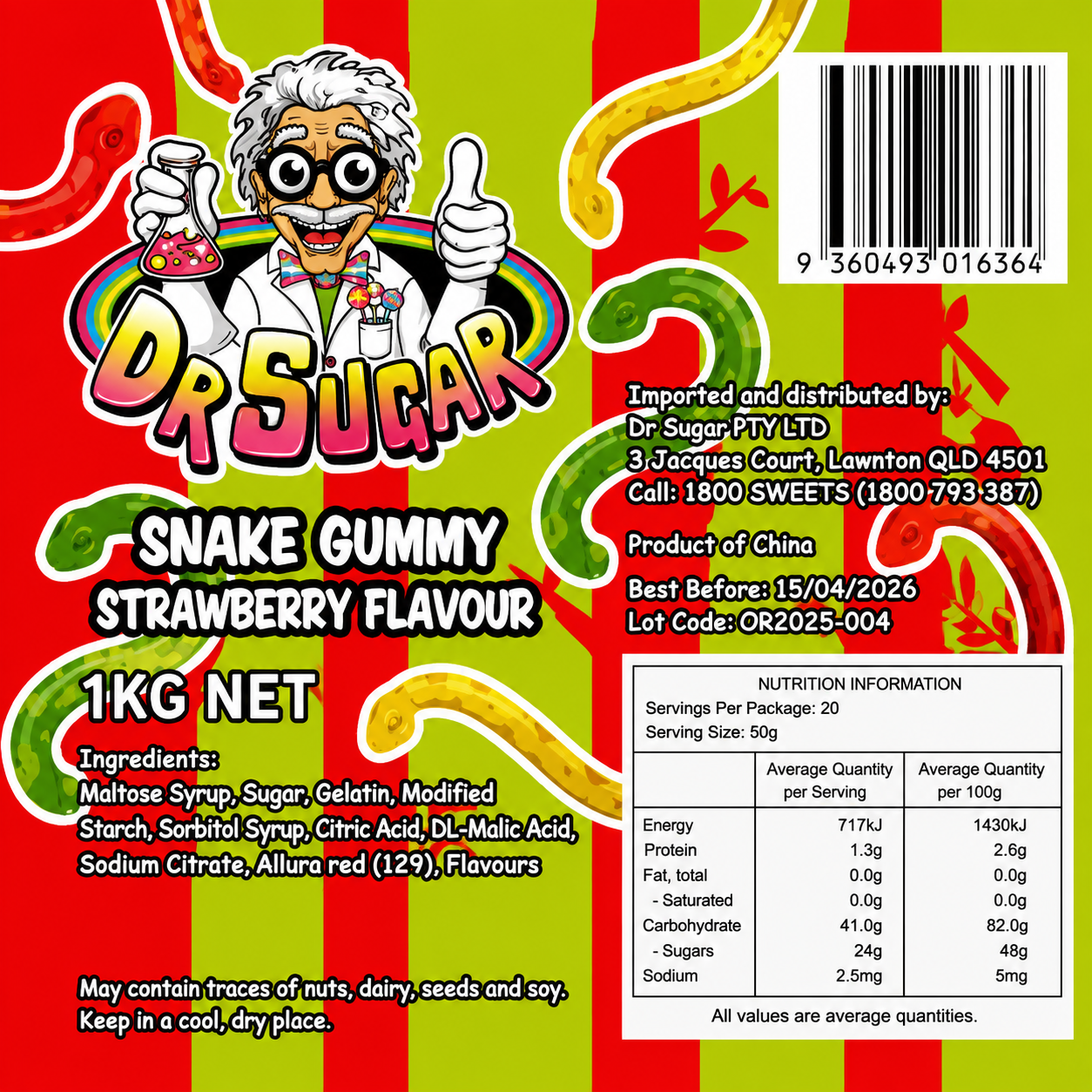 Strawberry Snakes Gummies