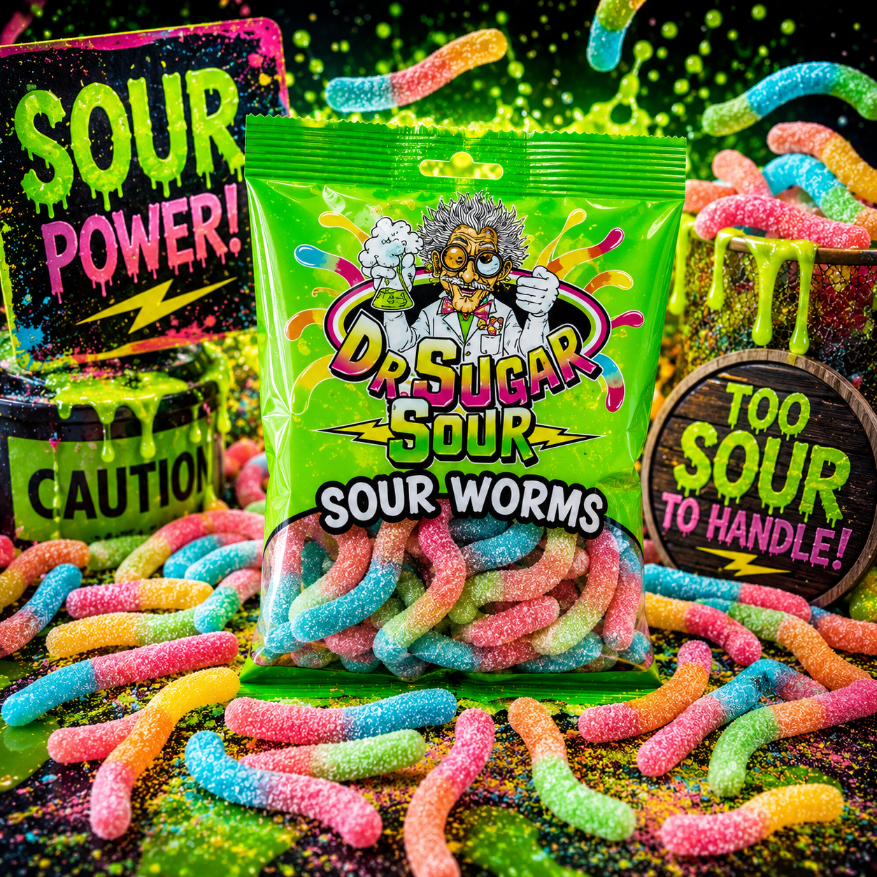 Sour Worm Gummies