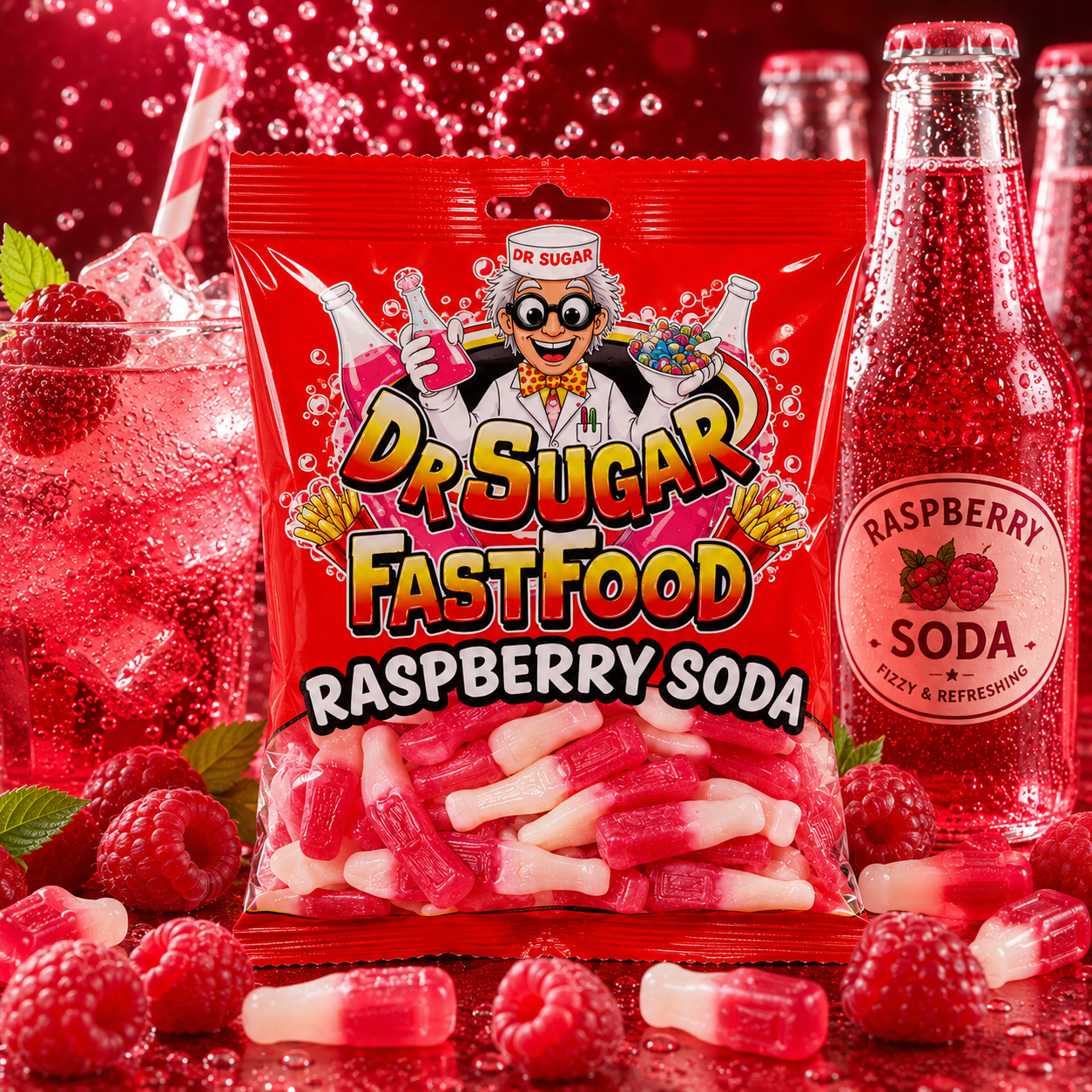 Raspberry Soda Gummies