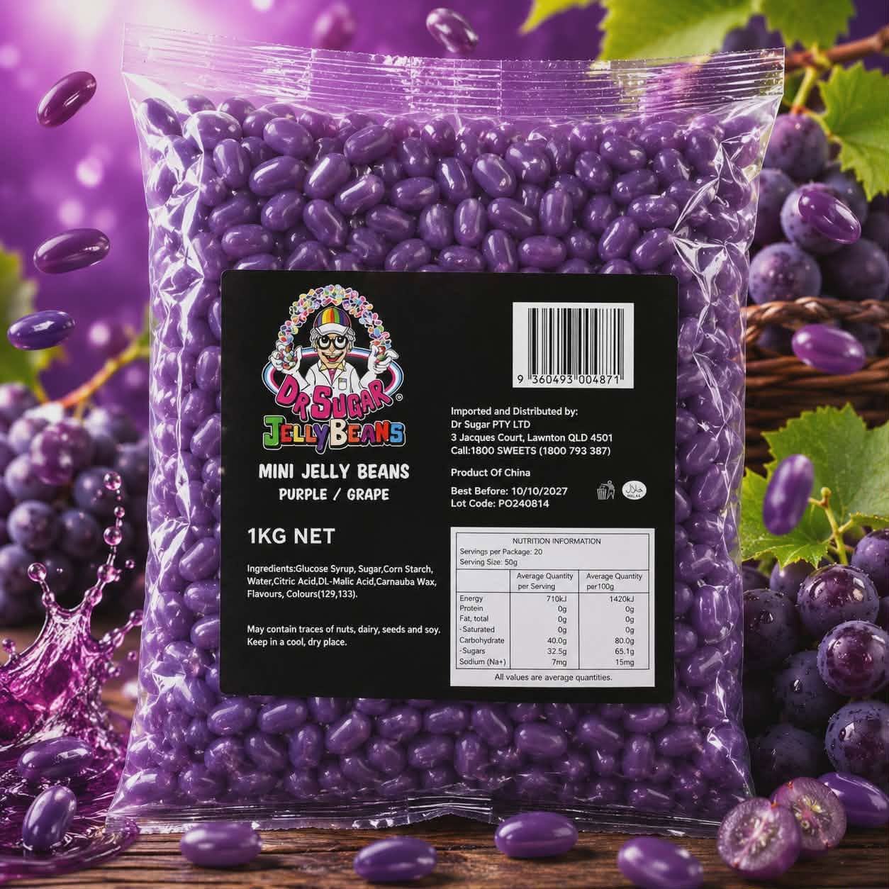 DR SUGAR Mini Grape Jelly Beans