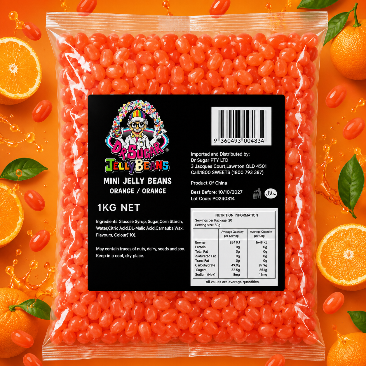 DR SUGAR Mini Orange Jelly Beans