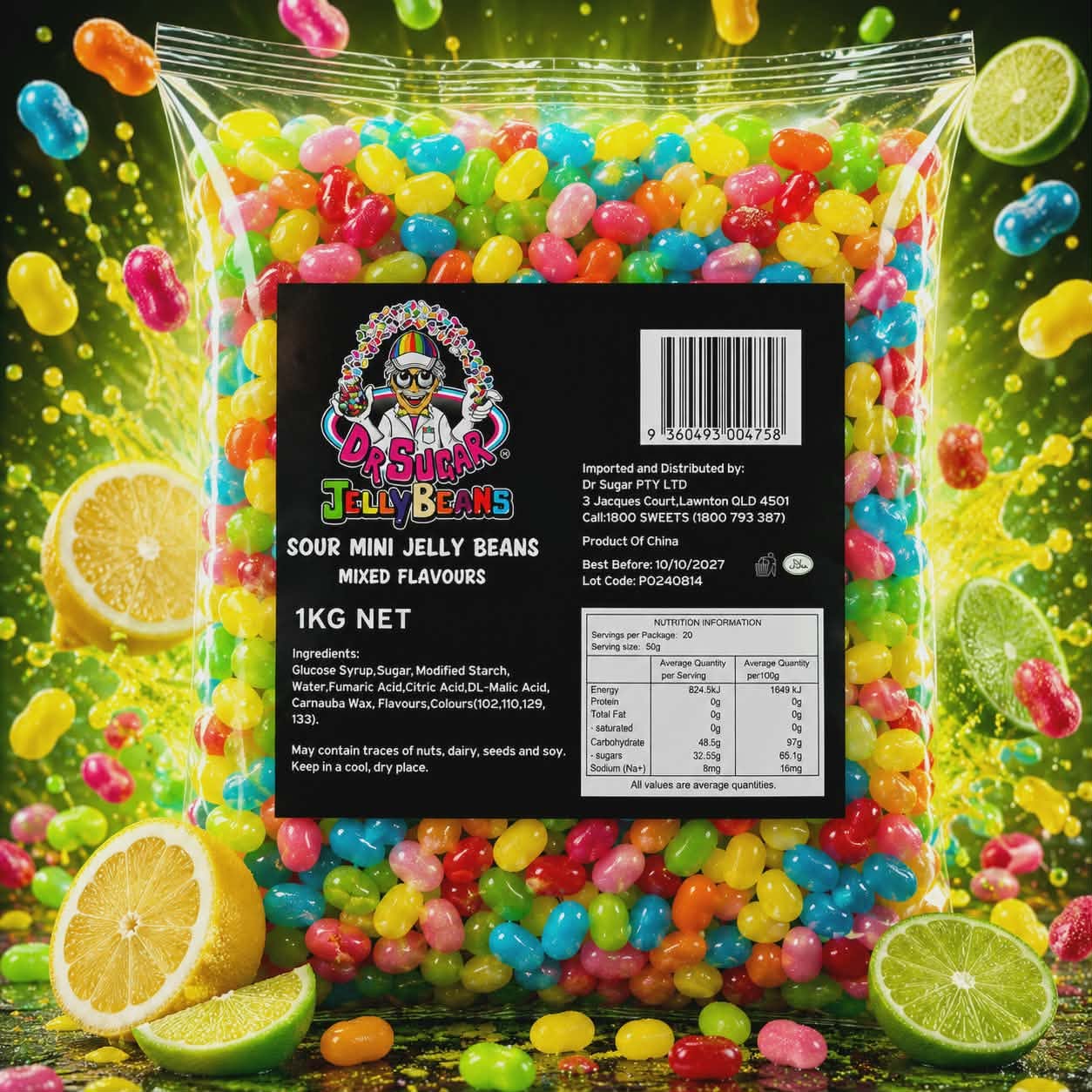 DR SUGAR Mini Sour Mixed Jelly Beans