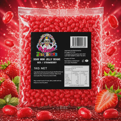 Sour Mini Strawberry Jelly Beans