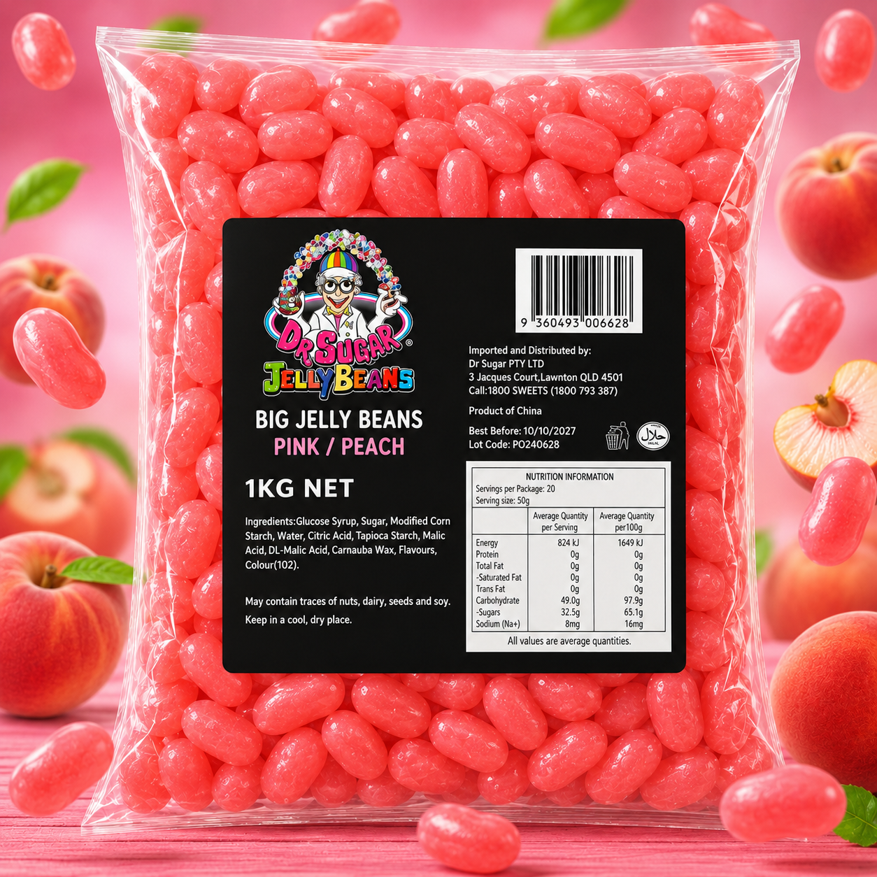 DR SUGAR Peach Jelly Beans