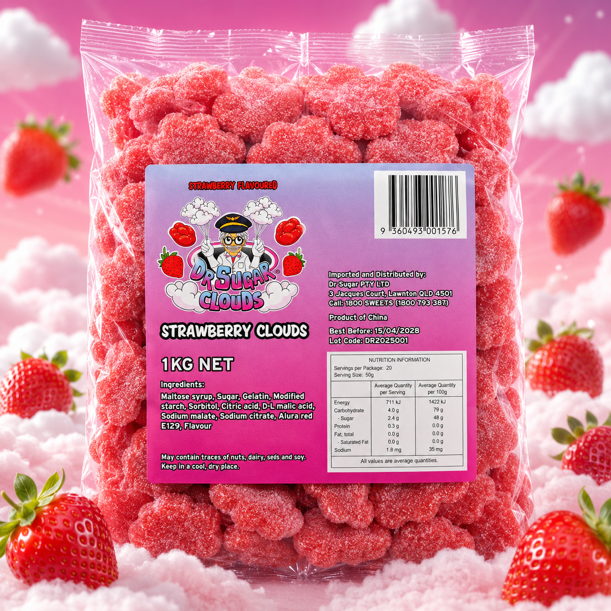 DR SUGAR Strawberry Cloud Gummies